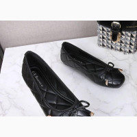 Women Ladies Flat Shoes Leather Ballet