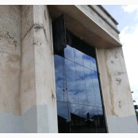Aluminum Curtain Wall With Dack Grey Glass
