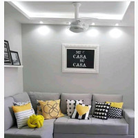 Grey L Shaped Sofa With Pillows - Brand New