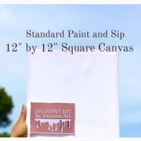 Paint and Sip Square Canvas (Big) by Sweeteez Art