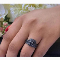 Original Zirconia Black Wedding Ring