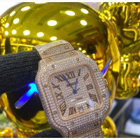 Luxury Cartier Zirconia Ice Wristwatch for Men