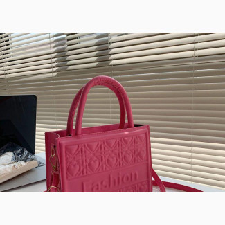 Leather Embossed Square Bag - Pink, Lemon, Black, White