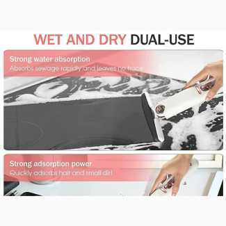 Portable Self-Squeeze Mop Telescopic Sponge Squeegee Mop