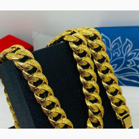 Stylish Cuban Chain Necklace with Bracelet - Unisex Fashion Jewelry
