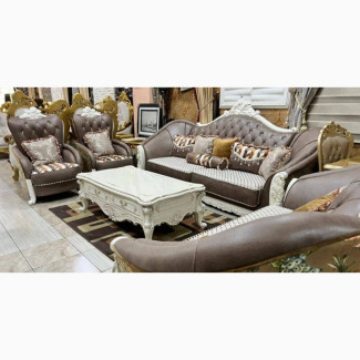 Turkish Royal Fabric Sofa Chair Set - Brand New, High Quality - Home Interiors