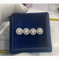 Diamond Ear Rings - Unisex Silver Fashion Jewelry