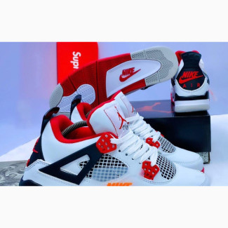 Quality Nike Air Jordan 4 Retro Fire Red/White Sneakers