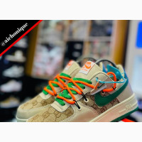 Nike Air F 1 Gucci Sneakers Brown Green Shoes Double 2 Lace