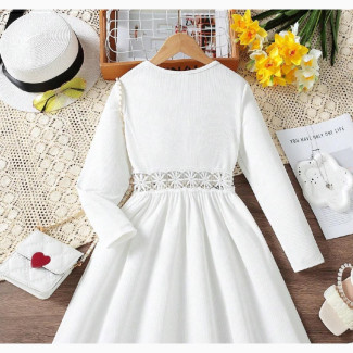 Girl Dress Cream Colour Size 8