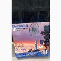 Duravolt 18 Rechargeable Fan with Solar Panel