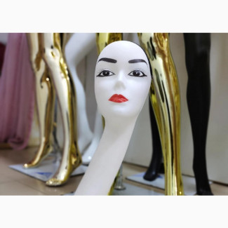 White Long Neck Wig Display Mannequin Head
