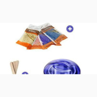 Curls Hair Wax Full Kit - Pot, 4 Beans(50g), 10 Sticks