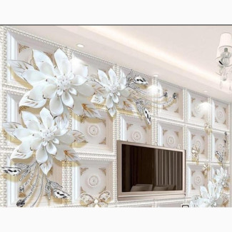 White Flowers Wall Murals