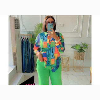 Green Ladies Shirt and Trousers
