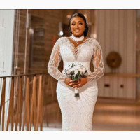 Brand New Luxury Mermaid Wedding Gown - Perfect for Church and Registry Wedding