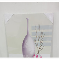 Pink Polka Dot Vase Wall Painting Portrait