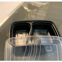 25 Pieces 2 Compartment Take Away Plates