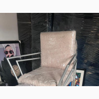 Home Interiors Fur Chairs and Coffee Table Set