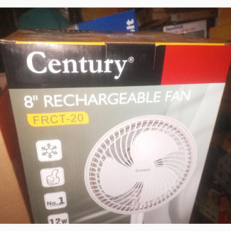 Century 8 Table Top Rechargeable Fan With LED Light
