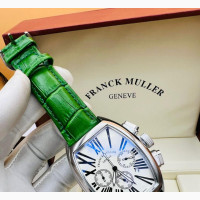 Exclusive Men#039;s Frank Muller Genuine Leather Wristwatch