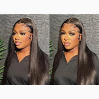 Transparent Lace Frontal Human Hairwigs Preplucked for Women