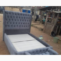 Quality 4.5by6 Upholstery Padded Bed Frame With One Footrest
