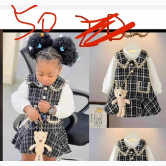 2in1 Fashion Knee-Length Dress for Girls