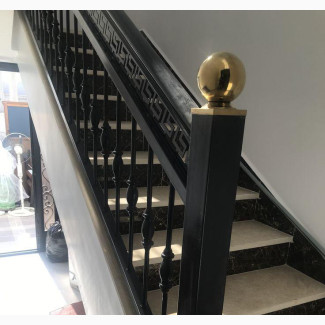 Black/Gold Staircase Railing