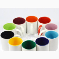Set of 10 Coloured Mugs