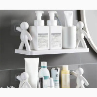 Wall Mounted Plastic Bathroom Shelf Organizer - Brand New