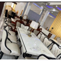 8 Seater Marble Dining Table and Chairs