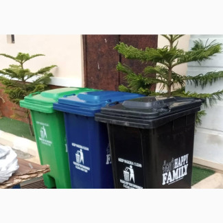 240ltrs Quality Standard Waste Bins With Rubber Tyre Cover