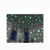 100pcs 3D Stars Glow in the Dark Wall Stickers Luminous