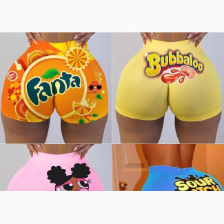 Inscription High Waist Booty Short