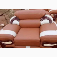 Quality 7 Seater Living Room Leather Fabric Made Sofa Chair