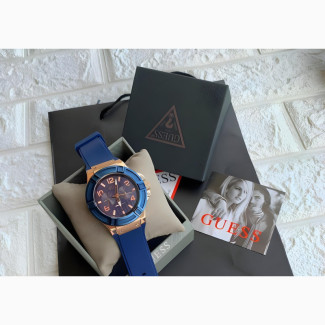 GUESS Men#039;s Rigor Multi Dial Silicon Strap Watch W0247G3