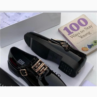 Givenchy Men#039;s Classic Black Leather Flat Shoes - Size 40-46
