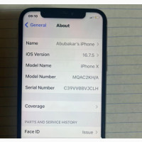 Apple iPhone X 64 GB White - Face ID Issue
