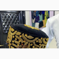 Stylish Beaded Velvet Cap