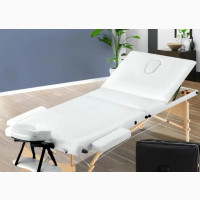 Brand New 3fold Wooden Leg White Massage Bed