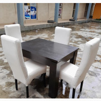 Home Interiors 4 Seater Milk Color Dining Set