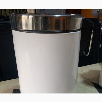 3L Pedal Bin - White Stainless Steel