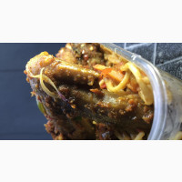 Delicious Spaghetti and Jollof Rice With Chicken/Turkey