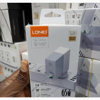 LDNIO Type-C Wall Charger With UK Plug A2620c- 65W - White