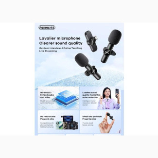 Remax One-to-Two Live-Stream Wireless Microphone