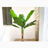 120cm Artificial Banana Plant Potted With Mushroom Vase