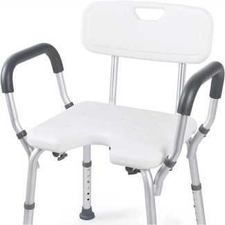 Shower Bench With Adjustable Arm and Back