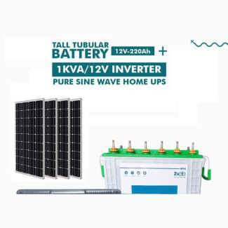 1kva Inverter + Solar + 1 Tubular Battery