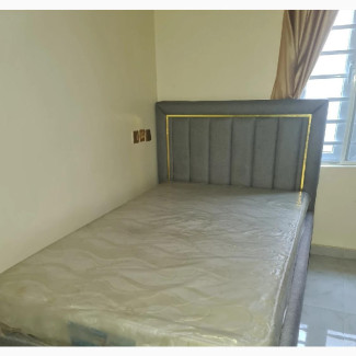 4by6 Ft Gray Velvet Bed Frame